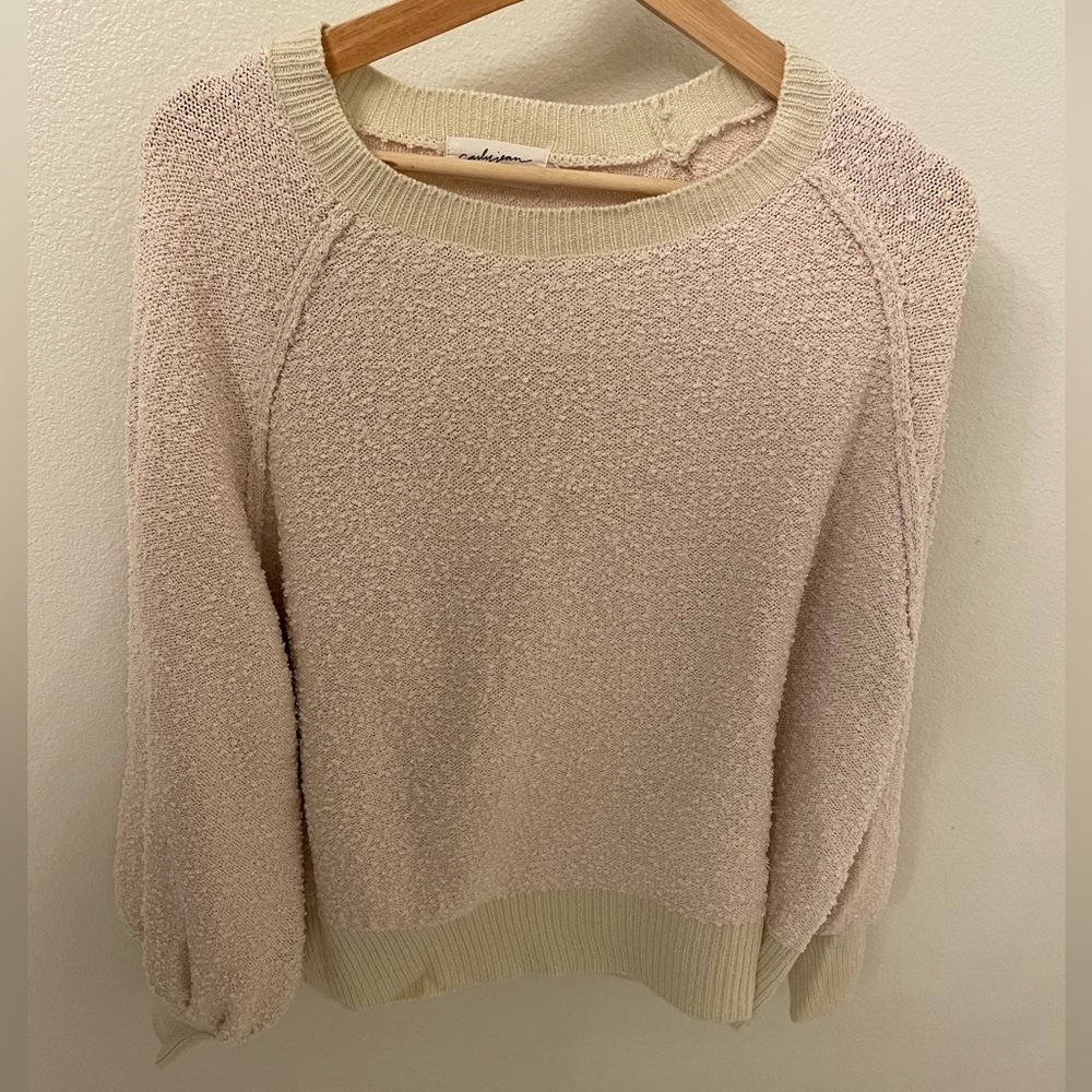 CJLA Cream Sweater Size S/M